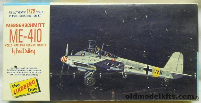 Lindberg 1/72 Messerschmitt Me-410 Hornet, 440-50 plastic model kit